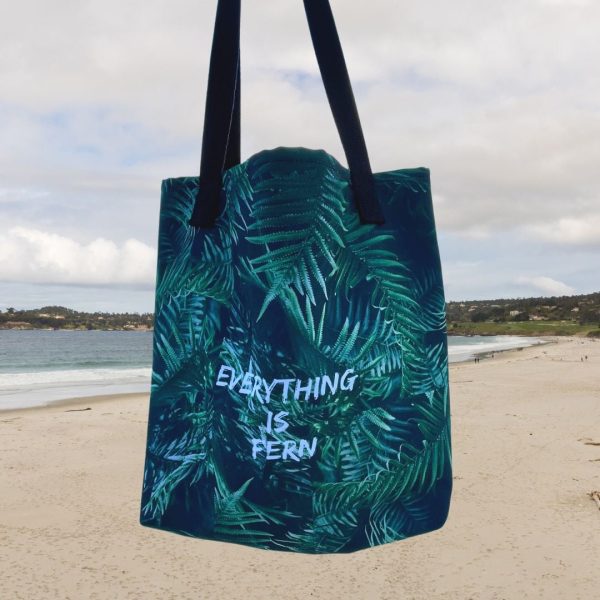 Product Image and Link for Everything is Fern Large Tote Bag