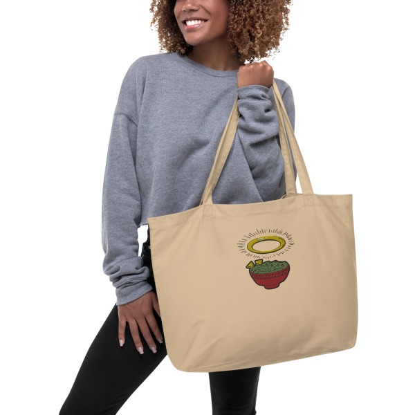 Product Image and Link for Holy Guac Large organic tote bag