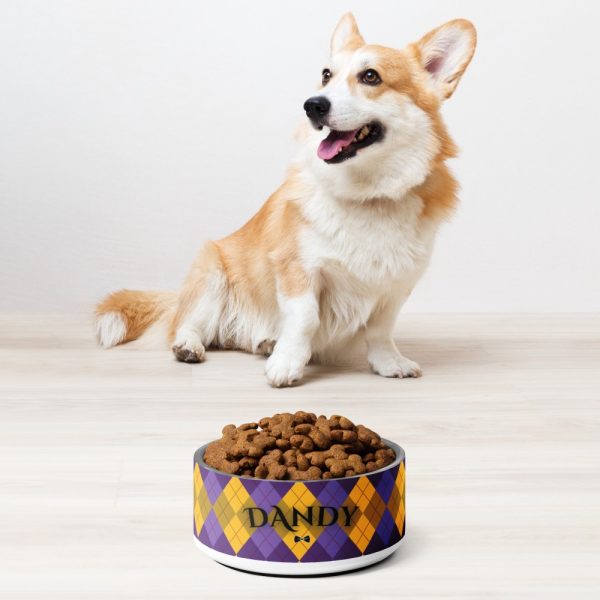 Product Image and Link for Agent Argyle Pet bowl