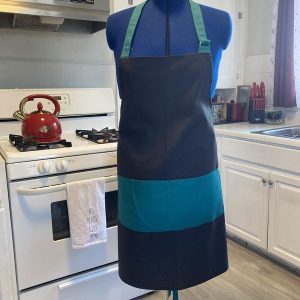 Product Image and Link for Handmade Turquoise & Black Apron