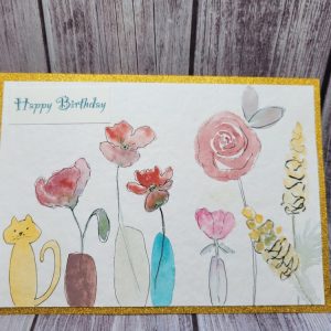 Product Image and Link for Happy Birthday Cats & Flowers
