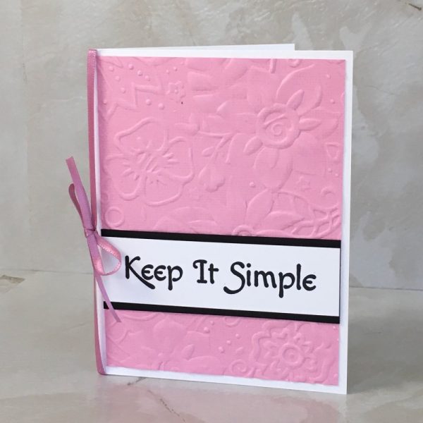 Product Image and Link for 12-Step Slogan Embossed Flowers Greeting Card