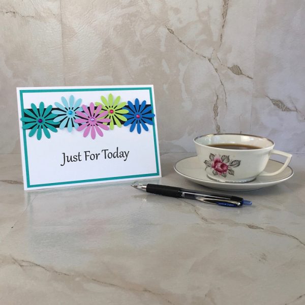 Product Image and Link for Daisy Slogan Greeting Card To Thine Own Self Be True