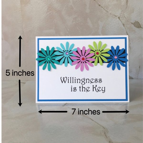 Product Image and Link for Daisy Slogan Greeting Card Easy Does It