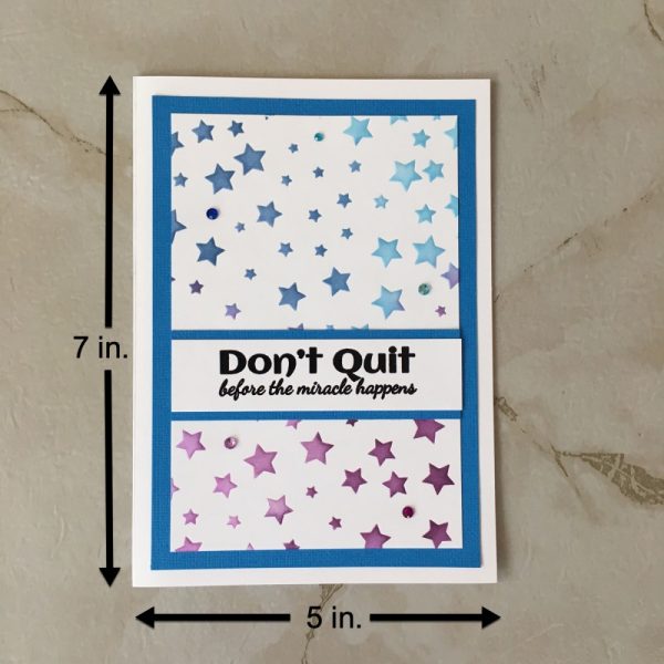 Product Image and Link for Starry Night Don’t Quit Recovery Greeting Card