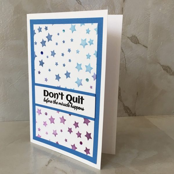 Product Image and Link for Starry Night Don’t Quit Recovery Greeting Card