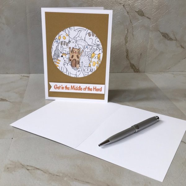 Product Image and Link for Get in the Middle of the Herd Greeting Card