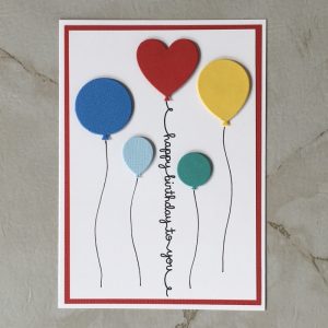 Product Image and Link for Happy Birthday Balloons Greeting Card