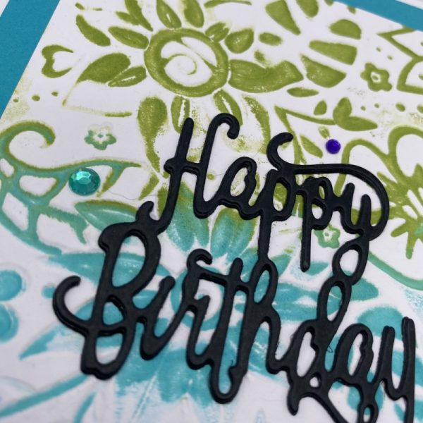 Product Image and Link for Happy Birthday Card with Embossed Flowers