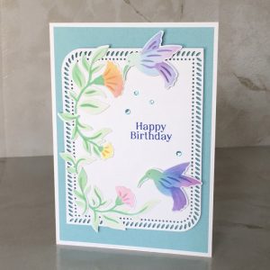Product Image and Link for Happ Birthday Hummingbird Greeting Card