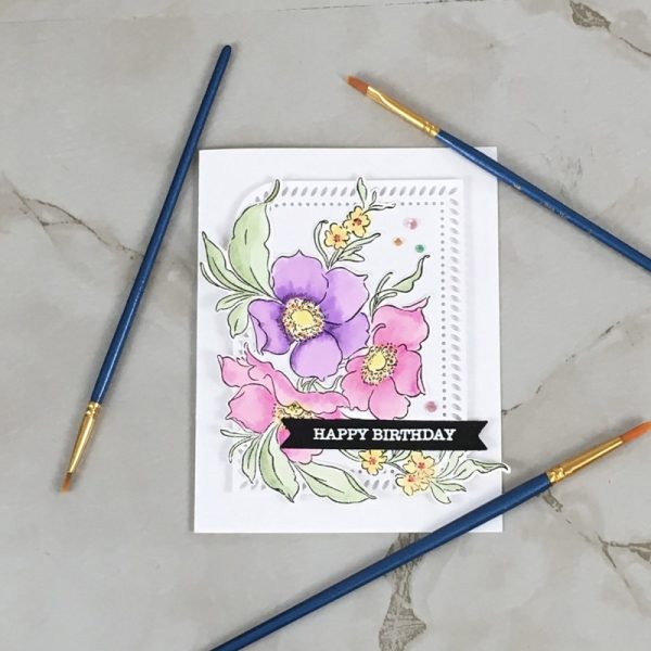 Product Image and Link for Happy Birthday Watercolor Greeting Card