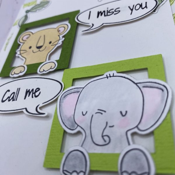 Product Image and Link for I Miss You Friendship Card – Jungle Animals