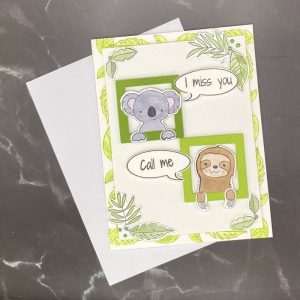 Product Image and Link for I Miss You Friendship Card – Jungle Animals