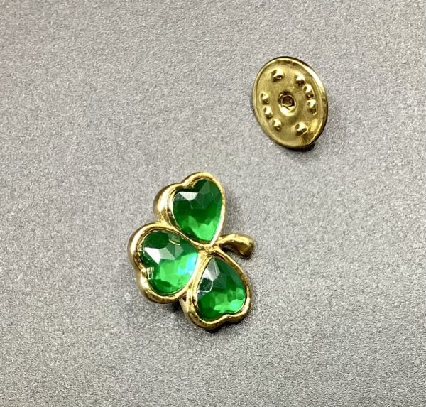 Product Image and Link for Shamrock Clover 3 Leaf Hat Lapel Tie Pin