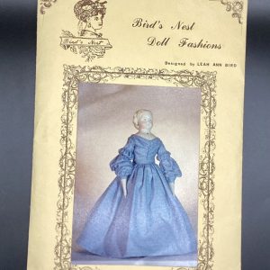 Product Image and Link for Bird’s Nest Doll Fashion Sewing Patterns Includes 3 Dresses