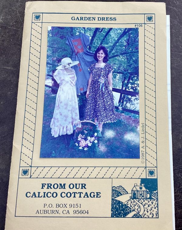 Product Image and Link for Garden Dress Pattern 1987 Calico Cottage Women S/M/L