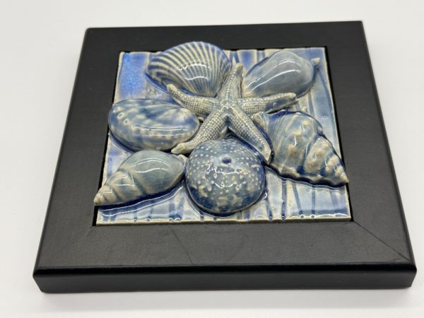 Product Image and Link for Ceramic tile Seashell wall hanging