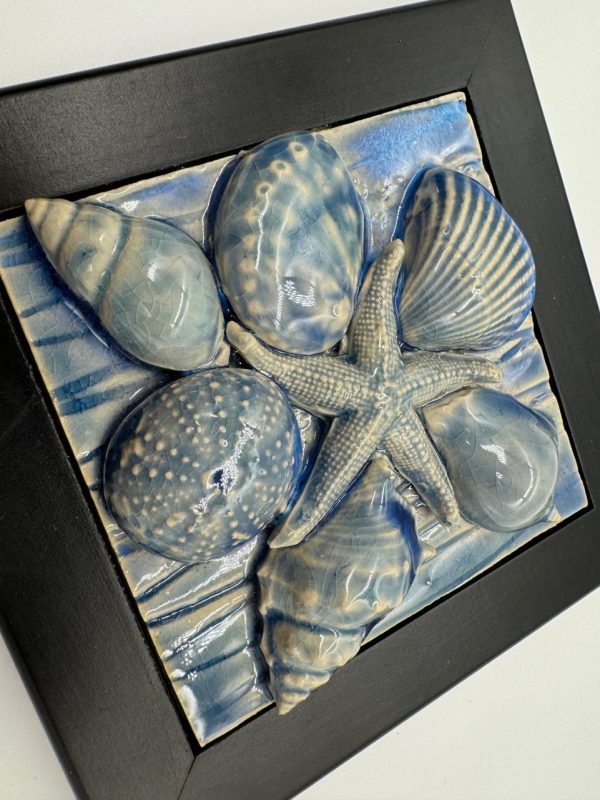Product Image and Link for Ceramic tile Seashell wall hanging