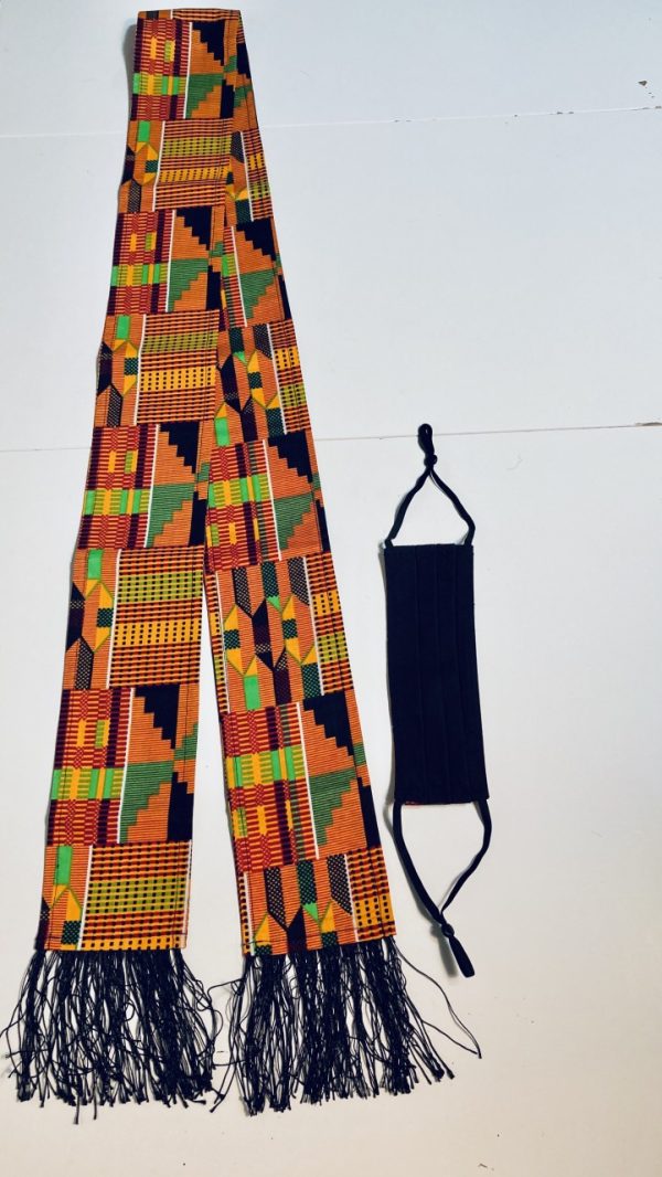 Product Image and Link for African Orange Kente Sash