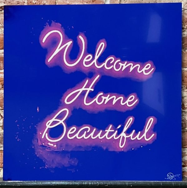 Product Image and Link for Welcome Home Beautiful – Metal Photography Print – Iznt it Art