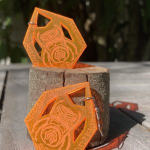 Product Image and Link for Orange Beetle Earrings