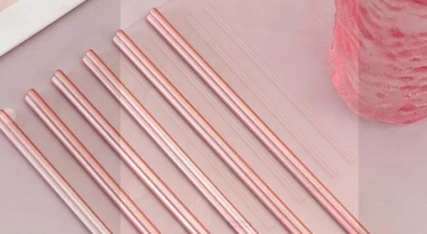 Product Image and Link for 1 pc, Perfect Peace Reusable Pink Heart Straw