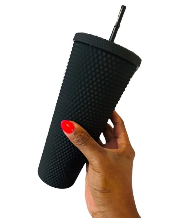 Product Image and Link for Perfect Peace Tea Black Matte Studded Tumbler- “Simply Gorgeous”