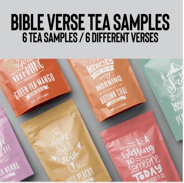 Product Image and Link for 2 pcs, Perfect Peace Bible Verse Premium Loose Leaf Tea Pouches