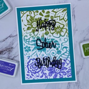Product Image and Link for Sober Birthday Card with Embossed Flowers