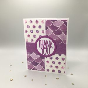 Product Image and Link for Set of Thank You Cards – Sea Green and Purple