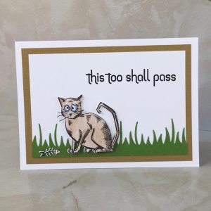 Product Image and Link for This Too Shall Pass Cat Greeting Card