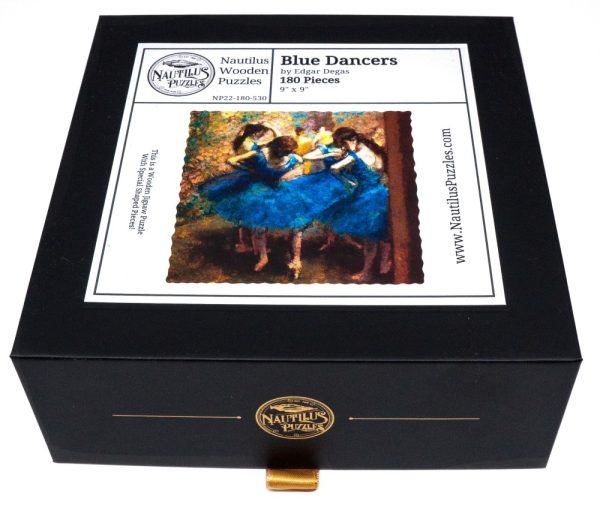 Product Image and Link for Blue Dancers By Edgar Degas (180 Piece Wooden Jigsaw Puzzle)