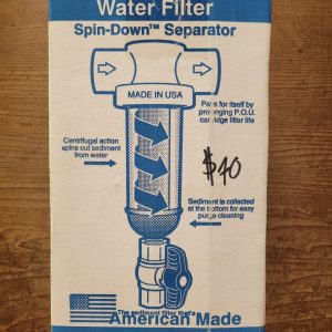 Product Image and Link for Rusco 1″ Water Filter Spin-Down Separator 100 mesh