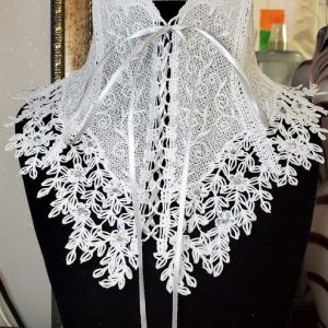 Product Image and Link for Lace collar  with ribbon lace up tie