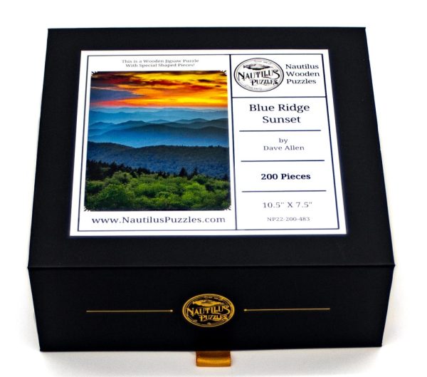 Product Image and Link for Blue Ridge Sunset – 200 Piece Wooden Jigsaw Puzzle