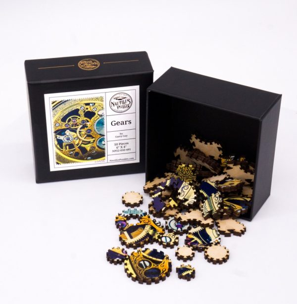Product Image and Link for Gears – 50 Piece MINI Wooden Jigsaw Puzzle