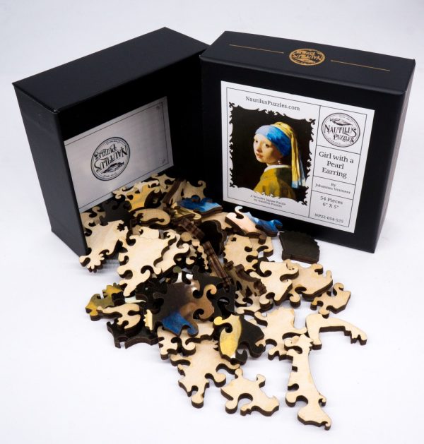Product Image and Link for Girl With A Pearl Earring (54 Piece Mini Wooden Jigsaw Puzzle)