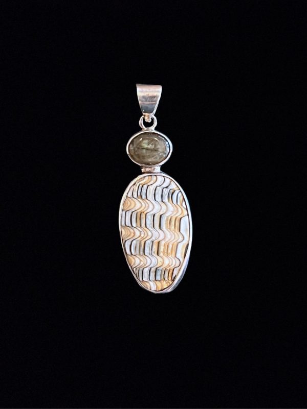 Product Image and Link for Sterling Silver Anadara Pendant with Labradorite