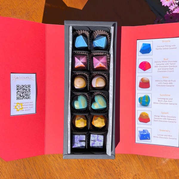 Product Image and Link for 12-Piece Artisan Handcrafted Chocolate Box