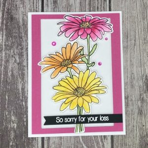 Product Image and Link for Daisy Sympathy Greeting Card