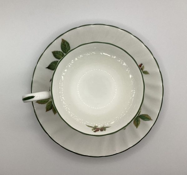 Product Image and Link for Regency English Bone China Teacup Saucer Rosa Canina