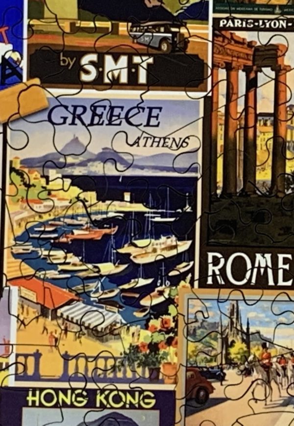 Product Image and Link for Vintage Travel Posters (502 Piece Wooden Jigsaw Puzzle)