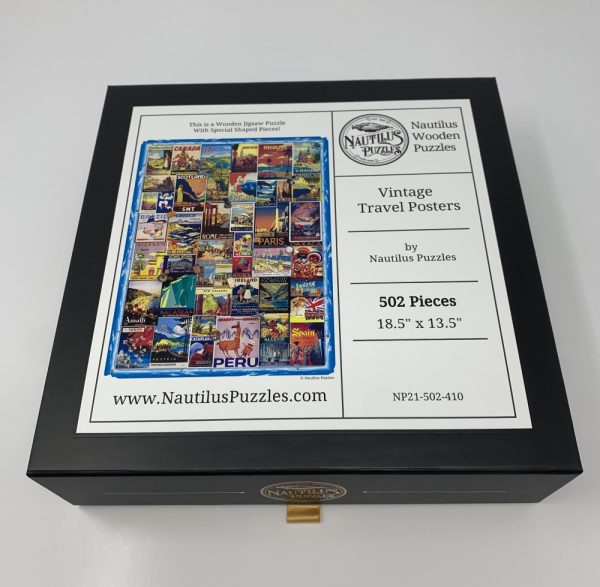 Product Image and Link for Vintage Travel Posters (502 Piece Wooden Jigsaw Puzzle)