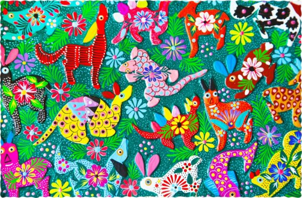 Product Image and Link for Mexican Folk Art (450 Piece Wooden Jigsaw Puzzle)