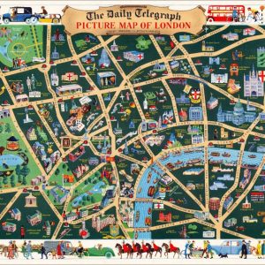 Product Image and Link for Picture Map Of London (505 Piece Wooden Jigsaw Puzzle)