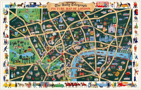 Product Image and Link for Picture Map Of London (505 Piece Wooden Jigsaw Puzzle)