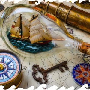 Product Image and Link for Ship In A Bottle (50 Piece Mini Wooden Jigsaw Puzzle)