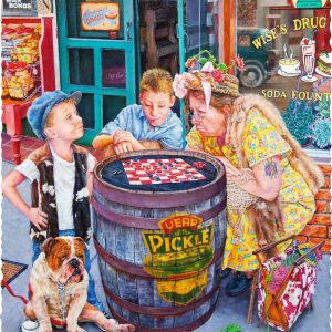 Product Image and Link for Sidewalk Checkers (474 Piece Wooden Jigsaw Puzzle)
