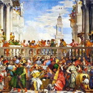Product Image and Link for The Wedding Feast At Cana By Paolo Veronese (60 Piece Mini Wooden Jigsaw Puzzle)
