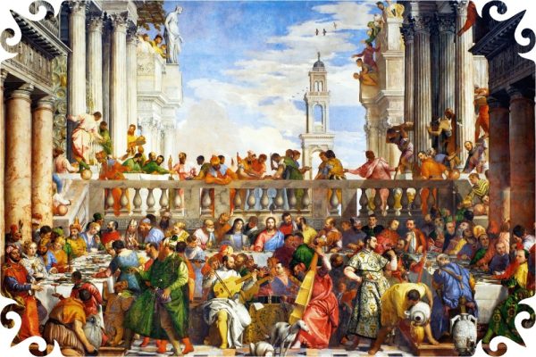 Product Image and Link for The Wedding Feast At Cana By Paolo Veronese (60 Piece Mini Wooden Jigsaw Puzzle)